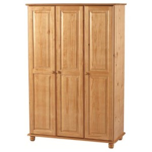 Sol 3 Door Wardrobe - Antique Pine